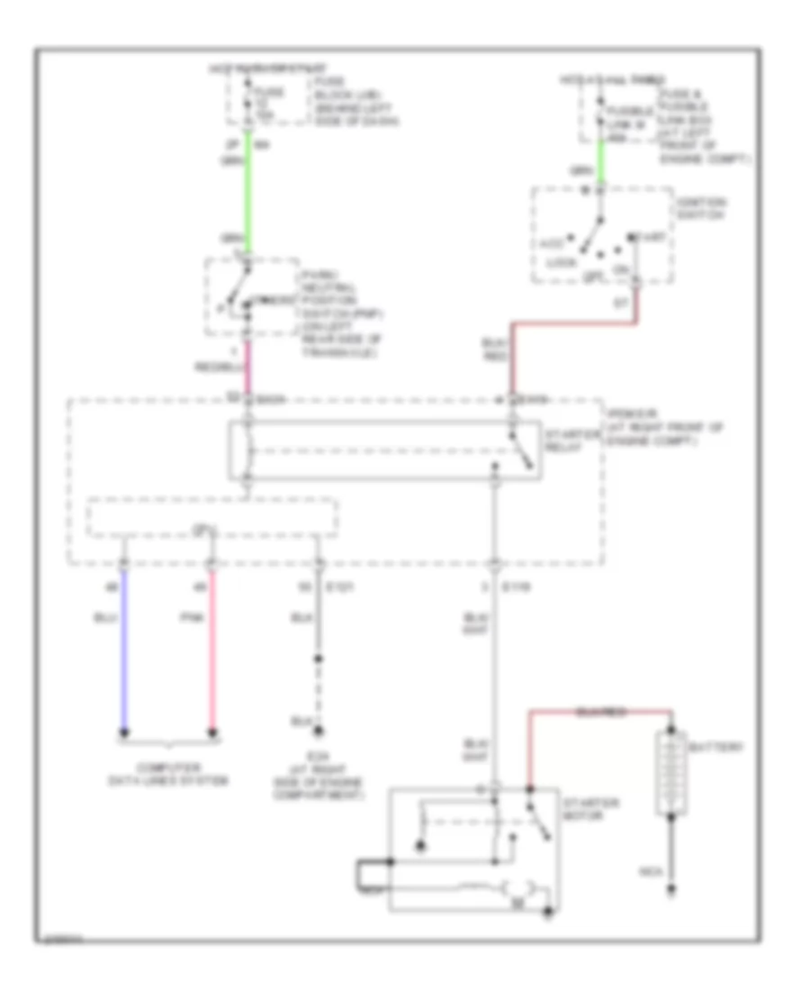 Starting Wiring Diagram, AT for Nissan Maxima SE 2005