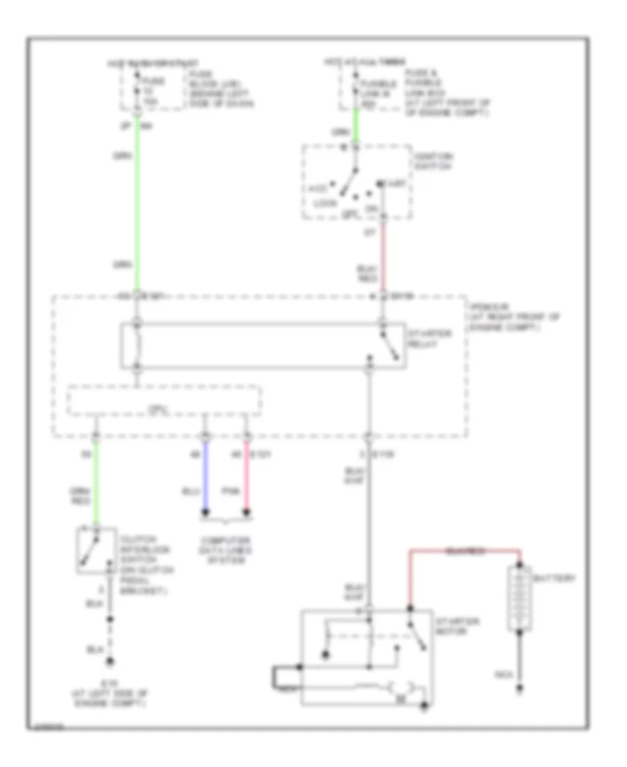 Starting Wiring Diagram M T for Nissan Maxima SE 2005