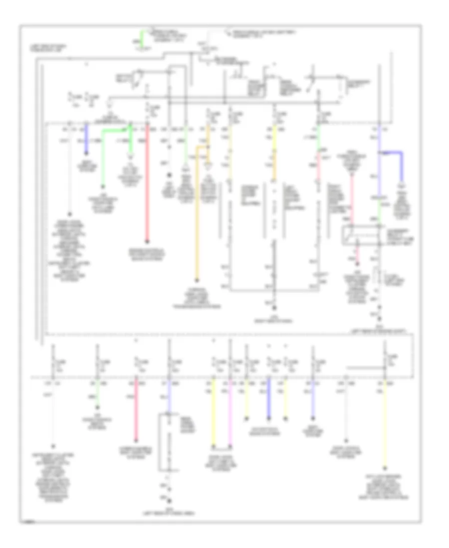 Power Distribution Wiring Diagram, Except Hybrid (2 of 4) for Nissan Pathfinder SL 2014