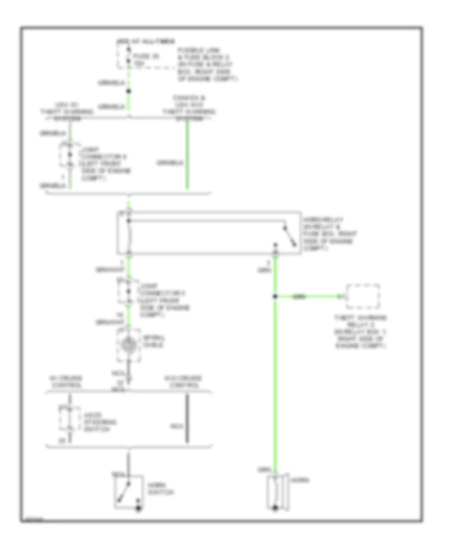 Horn Wiring Diagram for Nissan Altima GLE 1997