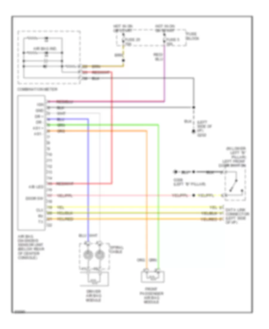 Supplemental Restraint Wiring Diagram for Nissan Altima GLE 1997