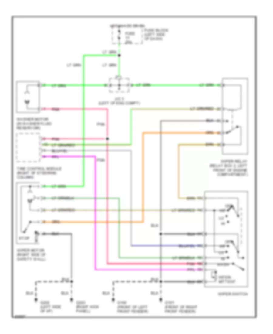 WiperWasher Wiring Diagram for Nissan Altima GLE 1997