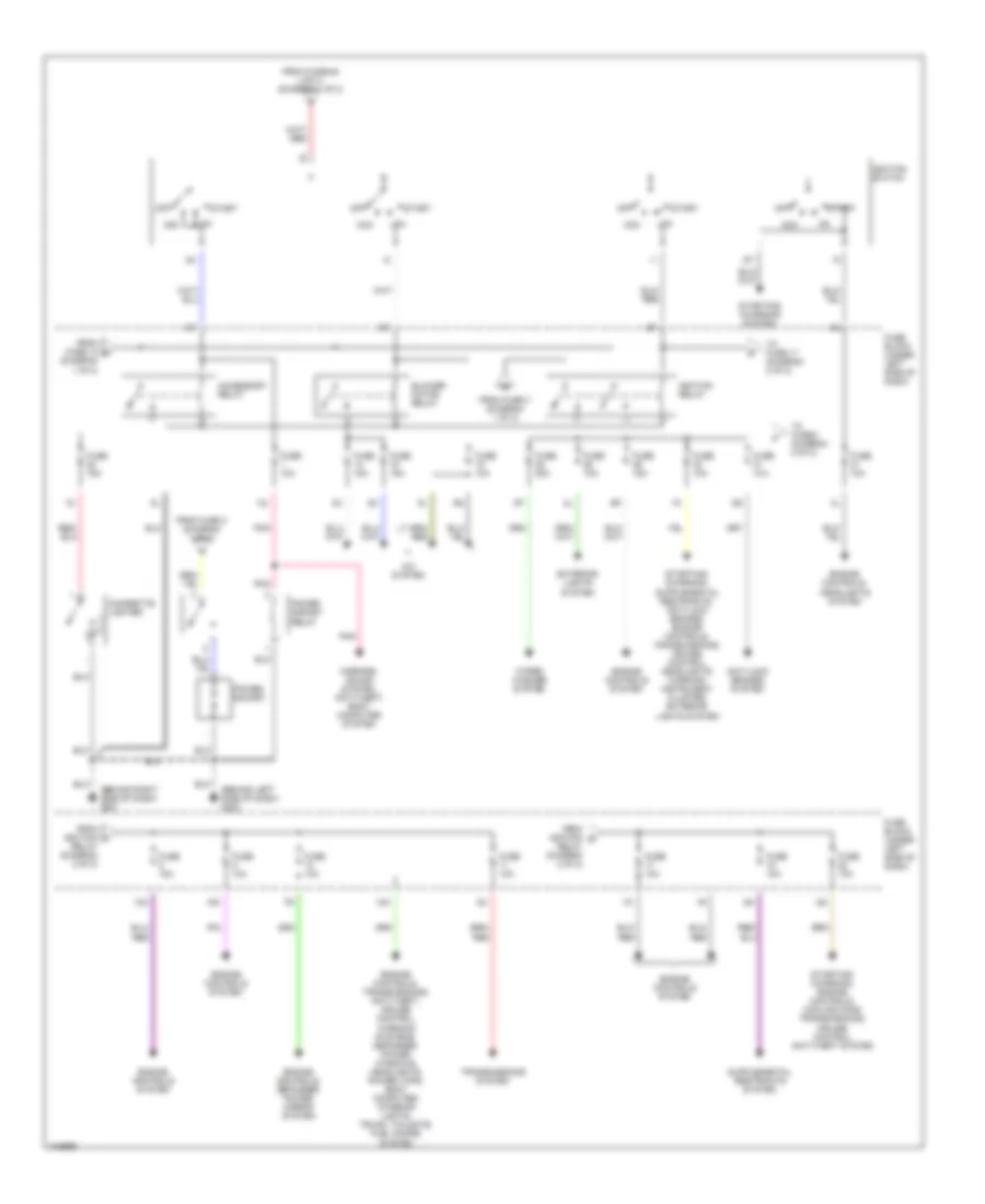 Power Distribution Wiring Diagram (2 of 2) for Nissan Sentra CA 2001