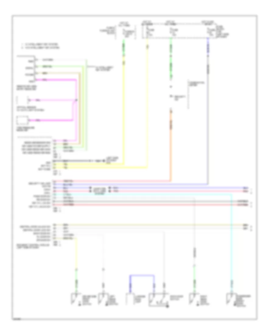 Forced Entry Wiring Diagram 1 of 2 for Nissan Cube 2010