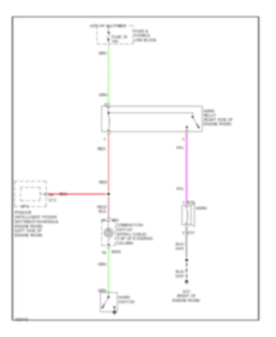 Horn Wiring Diagram for Nissan Cube 2010