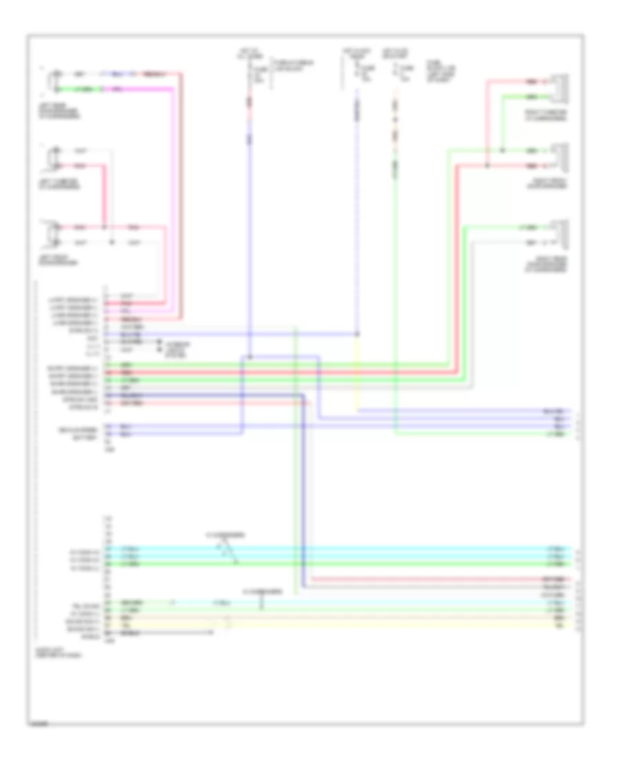 Navigation Wiring Diagram, without Display Audio Unit (1 of 3) for Nissan Cube 2010