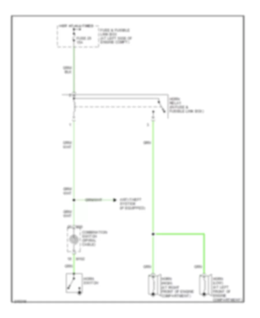 Horn Wiring Diagram for Nissan Maxima SL 2005