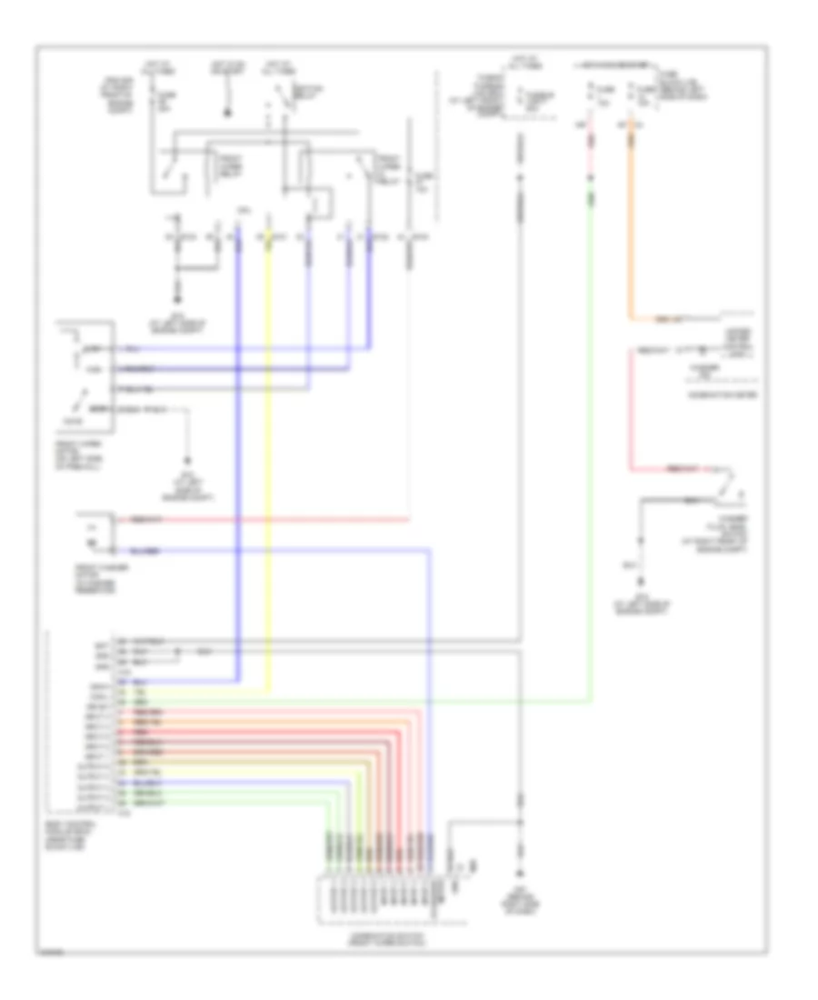 Электросхема стеклоочистителя, дворников и омывателя для Nissan Maxima SL 2005