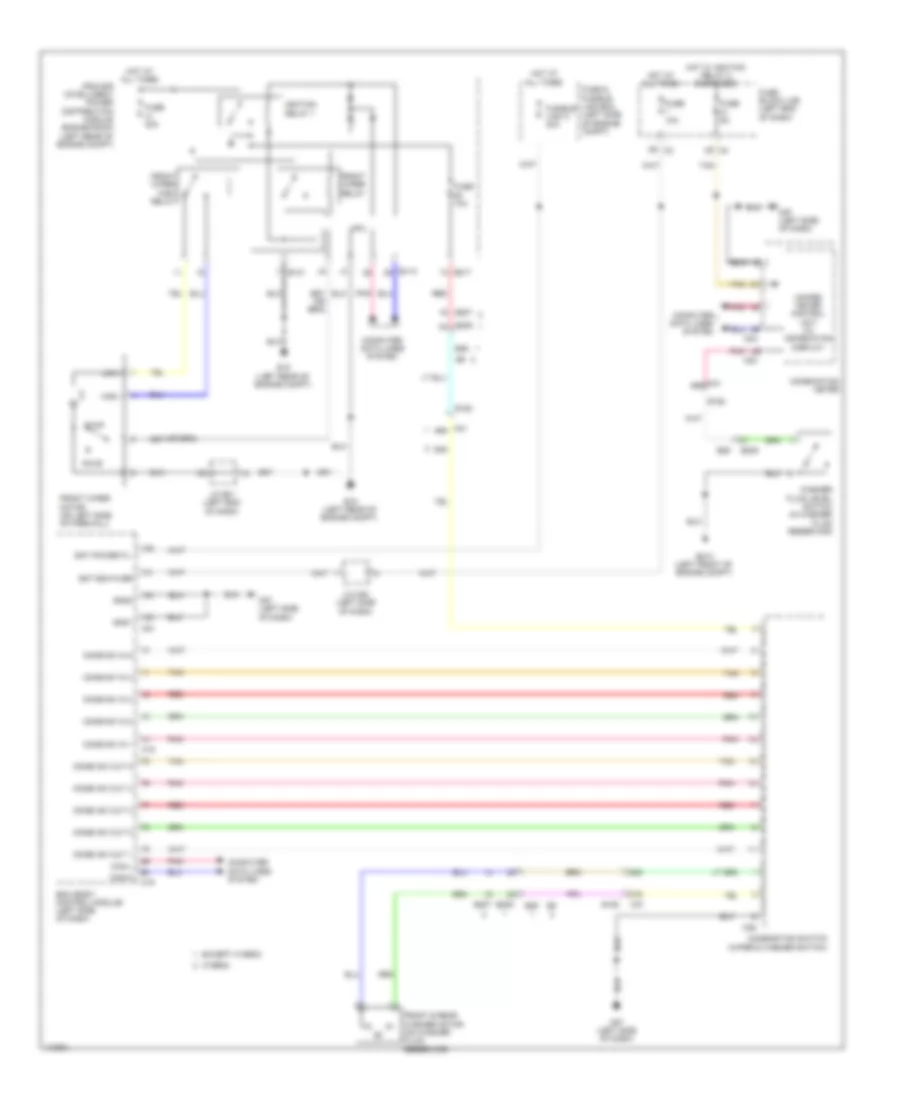 Электросхема передних стеклоочистителей дворников и омывателя лобового стекла для Nissan Pathfinder S 2014