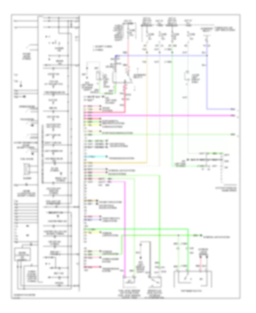 Instrument Cluster Wiring Diagram 1 of 2 for Nissan Pathfinder S 2014