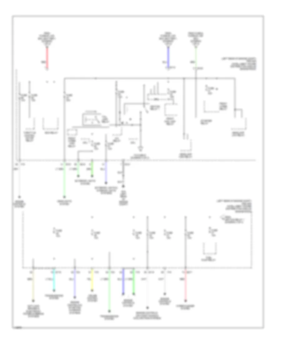 Power Distribution Wiring Diagram, Except Hybrid (4 of 4) for Nissan Pathfinder S 2014