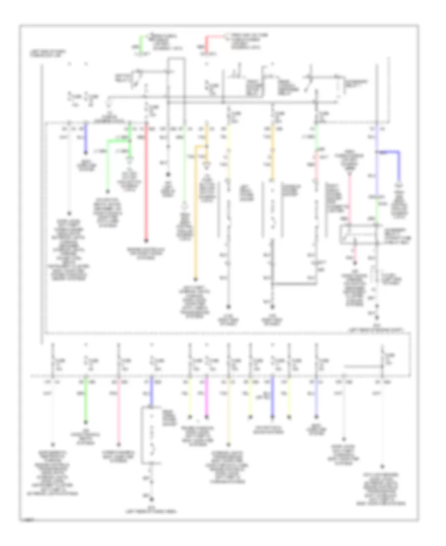 Power Distribution Wiring Diagram, Hybrid (2 of 5) for Nissan Pathfinder S 2014