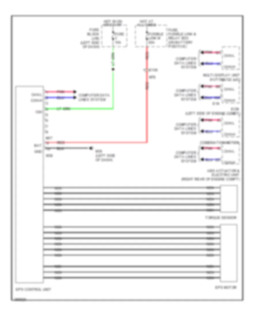 Electronic Power Steering Wiring Diagram for Nissan Juke SL 2014