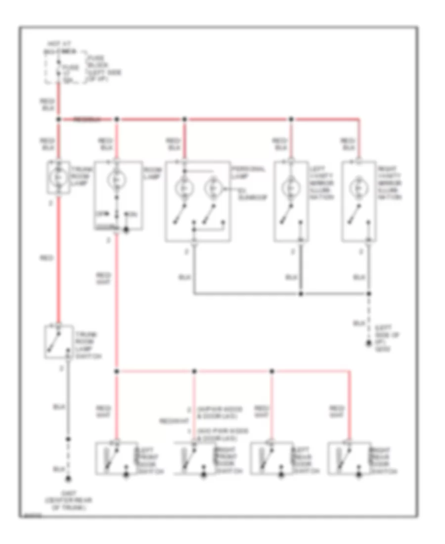 Courtesy Lamps Wiring Diagram for Nissan Altima SE 1997