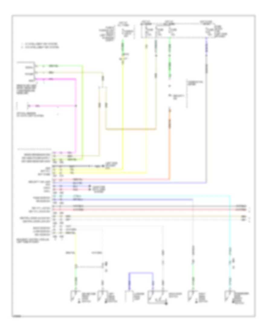 Forced Entry Wiring Diagram 1 of 2 for Nissan Cube 2012