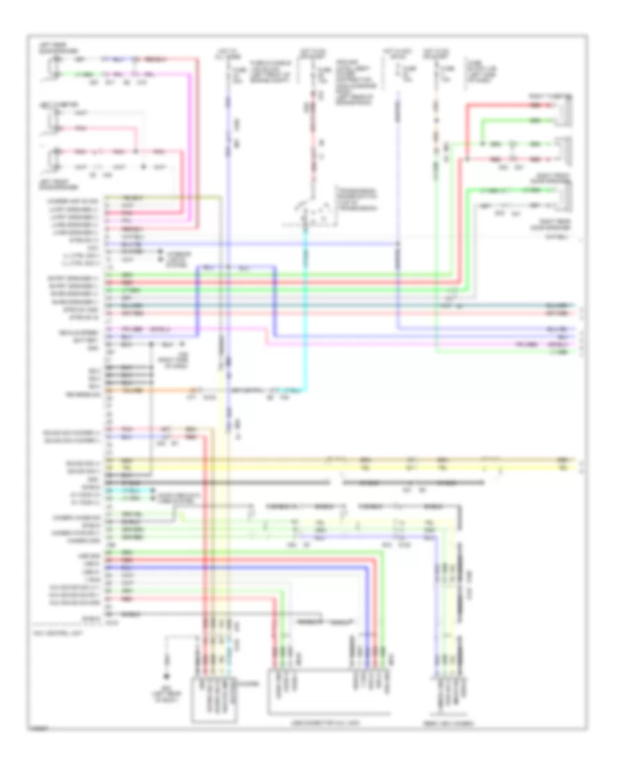 Navigation Wiring Diagram 1 of 2 for Nissan Cube 2012