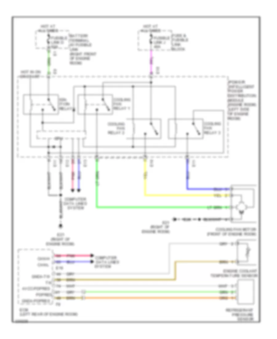 Cooling Fan Wiring Diagram for Nissan Cube S 2010