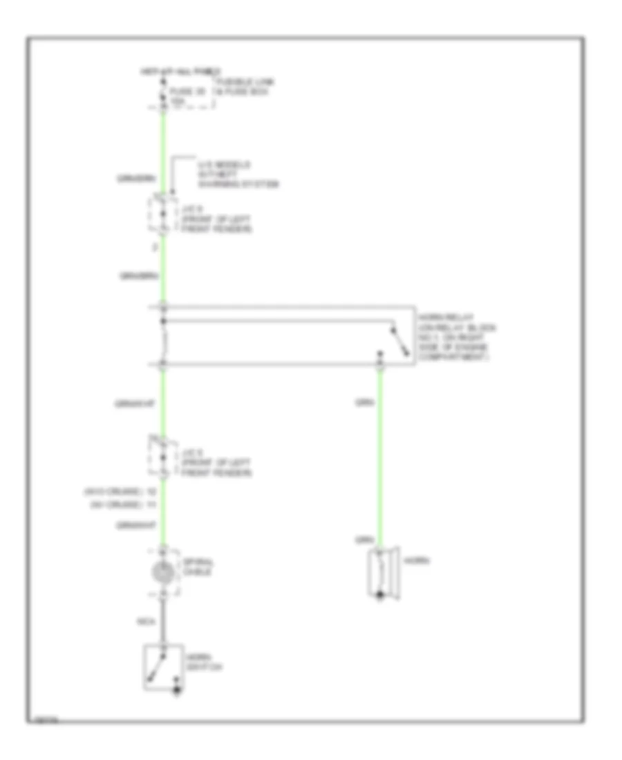 Horn Wiring Diagram for Nissan Altima GLE 1993