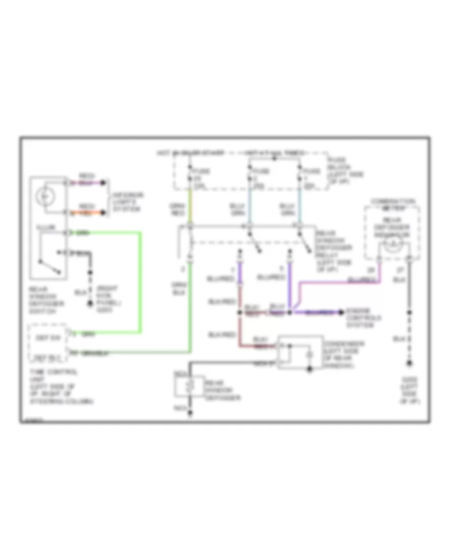 Defogger Wiring Diagram for Nissan Altima XE 1997