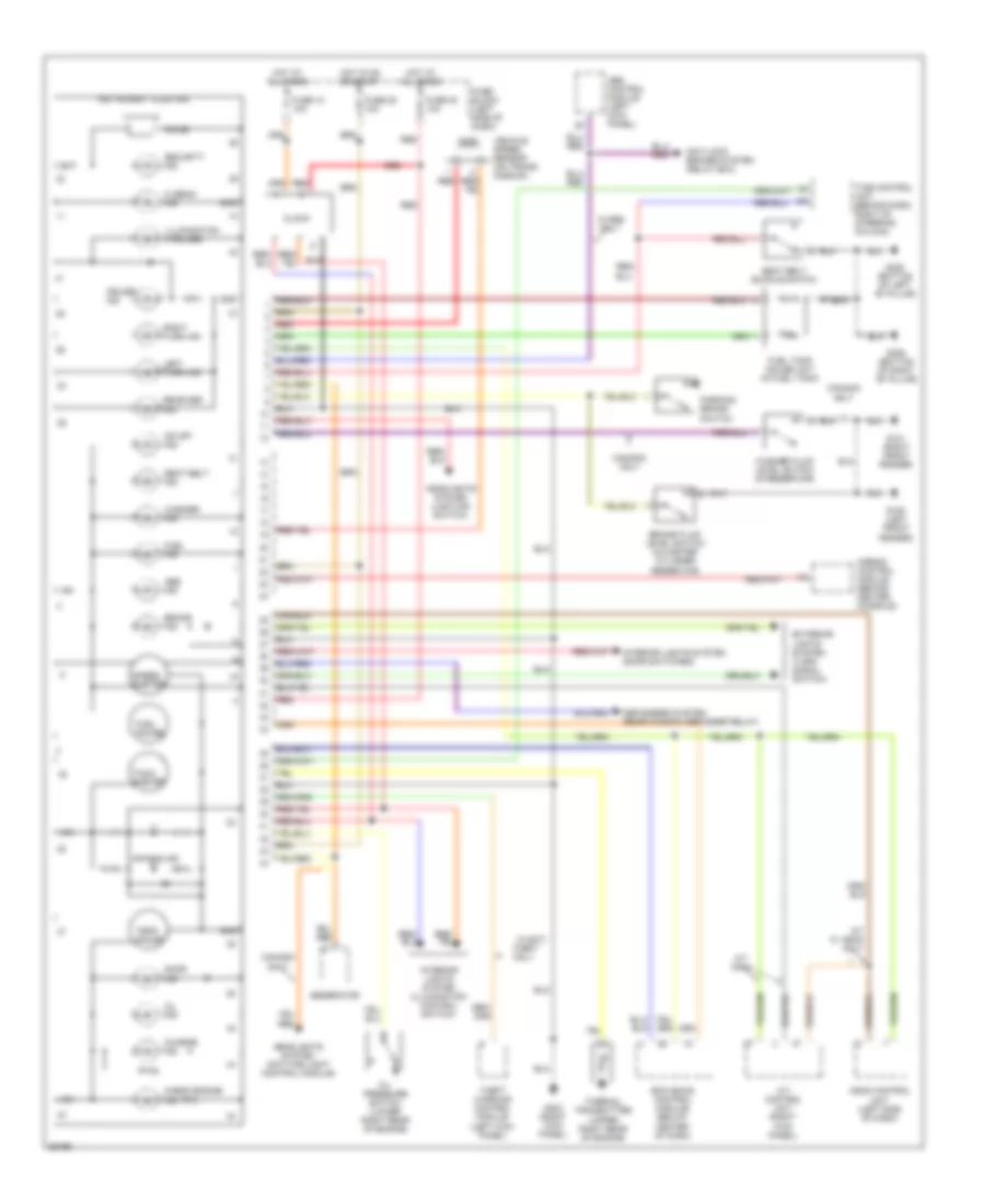 Instrument Cluster Wiring Diagram for Nissan Altima XE 1997