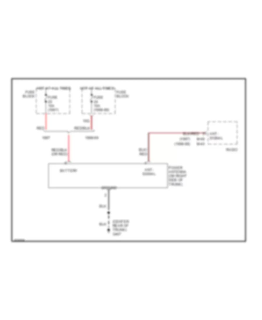 Power Antenna Wiring Diagram for Nissan Altima XE 1997