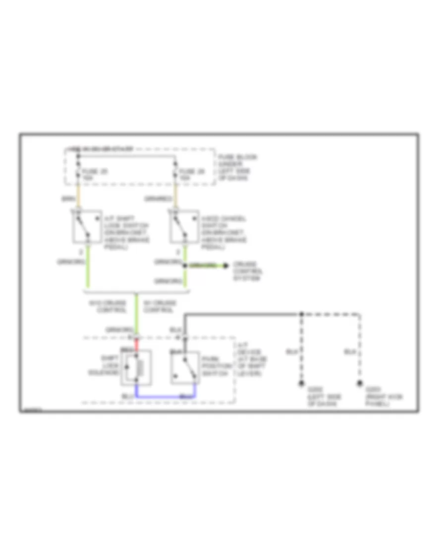 Shift Interlock Wiring Diagram for Nissan Altima XE 1997
