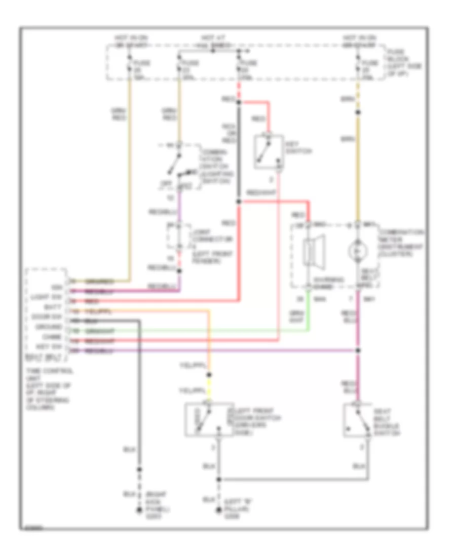 Warning System Wiring Diagrams for Nissan Altima XE 1997