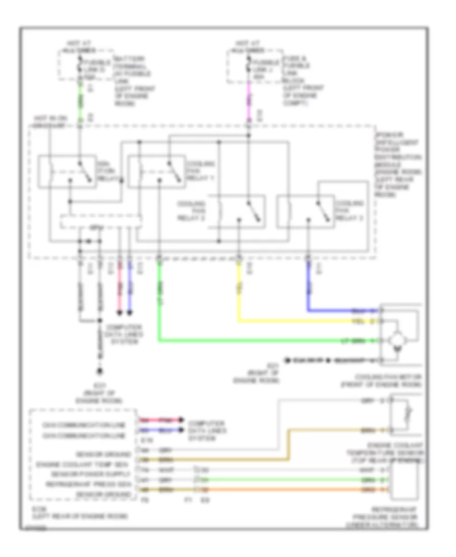 Cooling Fan Wiring Diagram for Nissan Cube S 2012