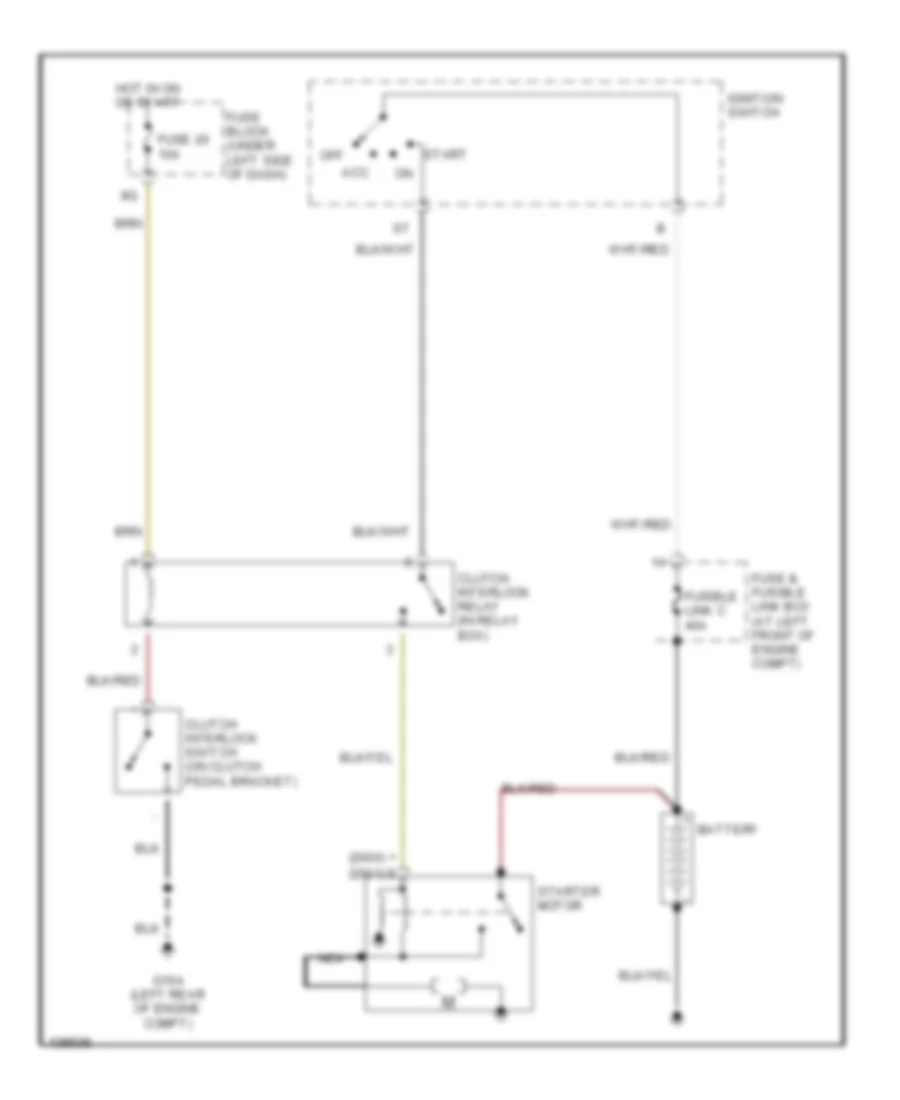 Starting Wiring Diagram M T for Nissan Sentra XE 2001