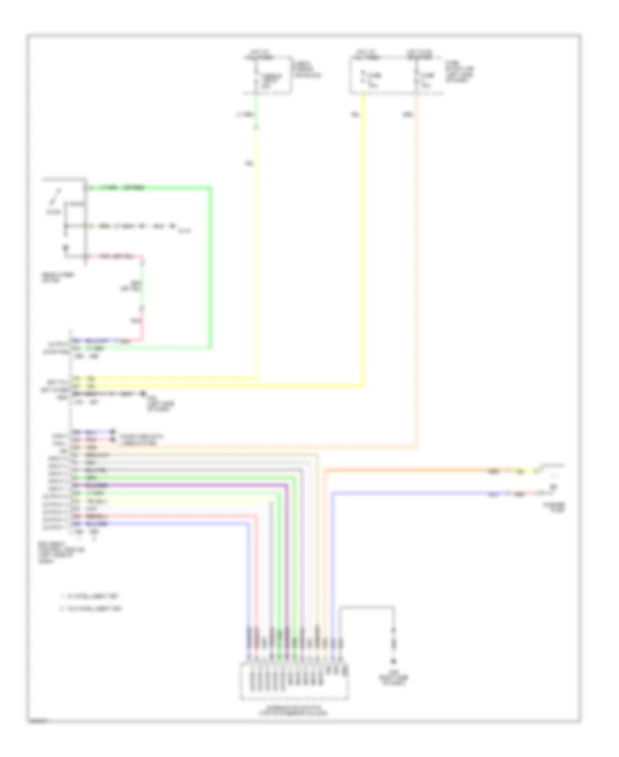 Электросхема заднего стеклоочистителя дворника и омывателя для Nissan Cube SL 2010