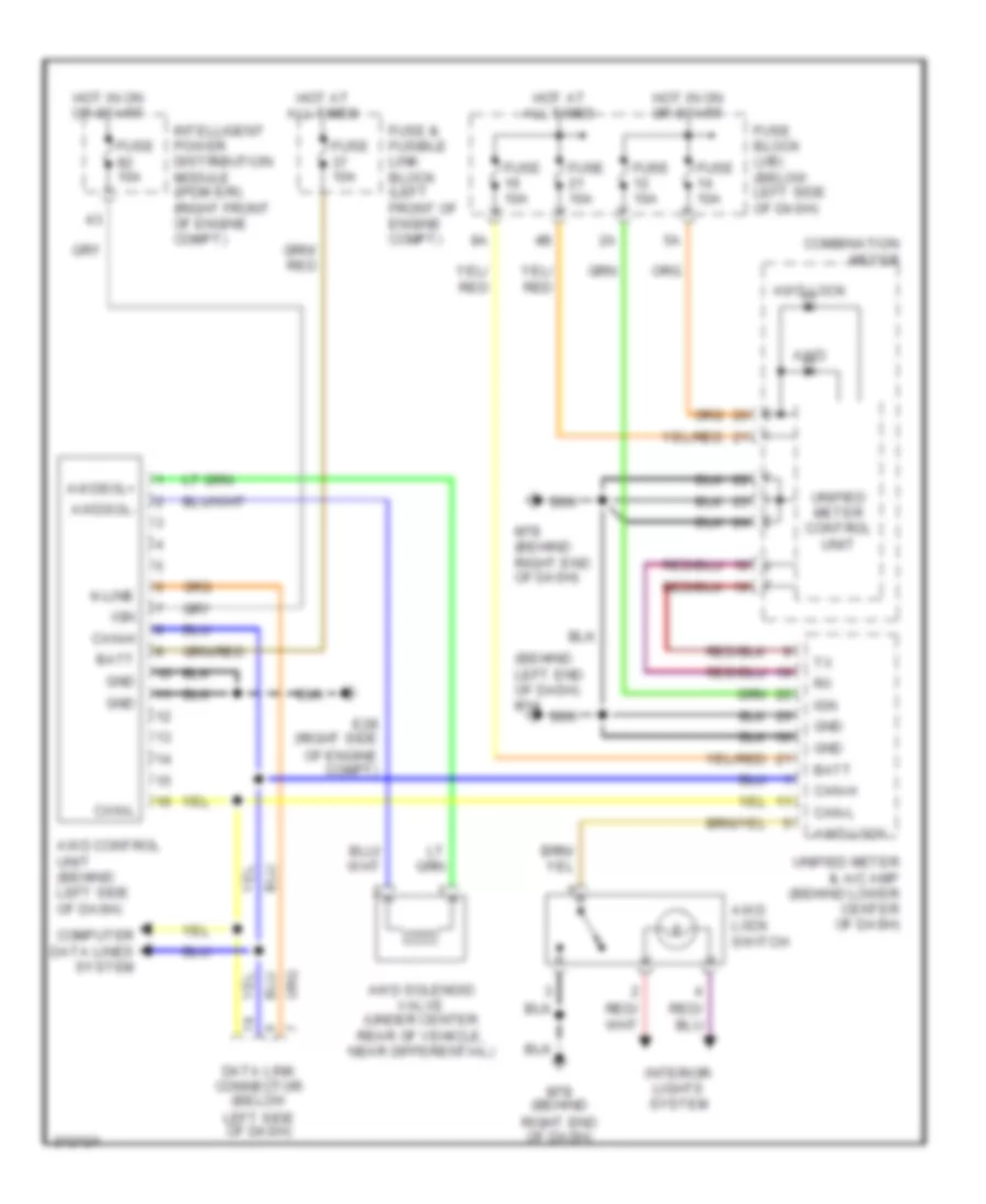 AWD Wiring Diagram for Nissan Murano SL 2005