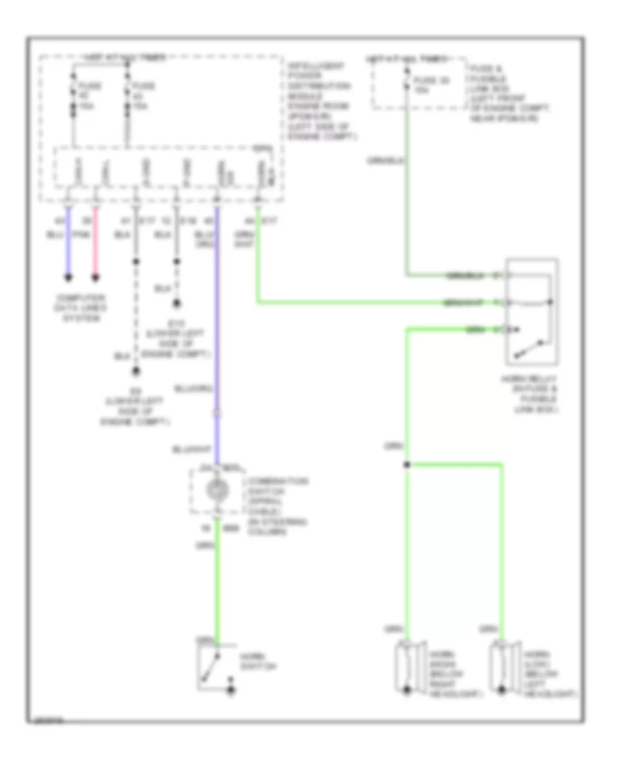 Horn Wiring Diagram for Nissan Altima 2008