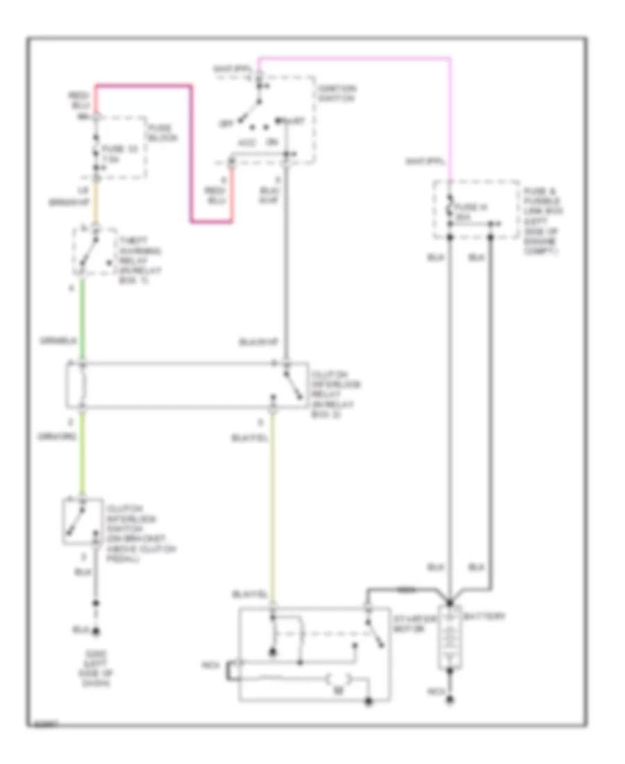 Starting Wiring Diagram M T for Nissan Maxima GLE 1997