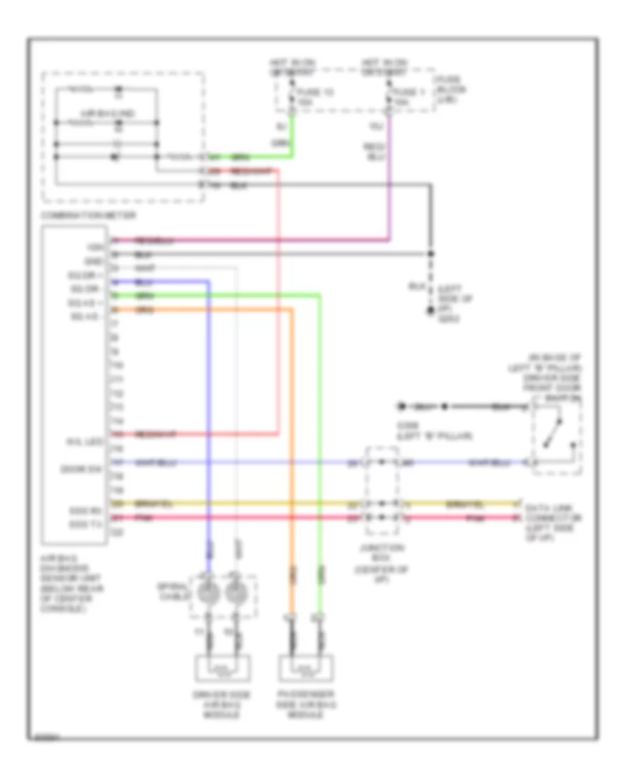 Supplemental Restraint Wiring Diagram for Nissan Maxima GLE 1997