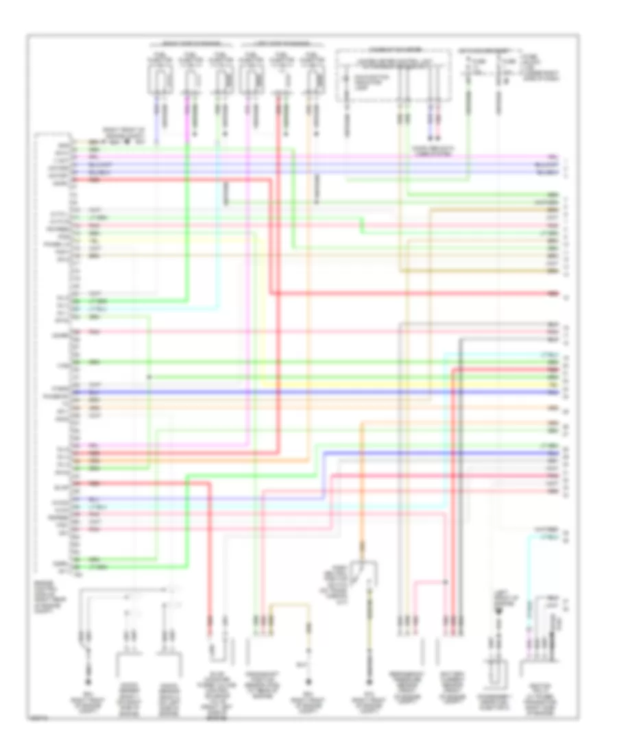 4.0L, Engine Performance Wiring Diagram (1 of 4) for Nissan Frontier LE 2010