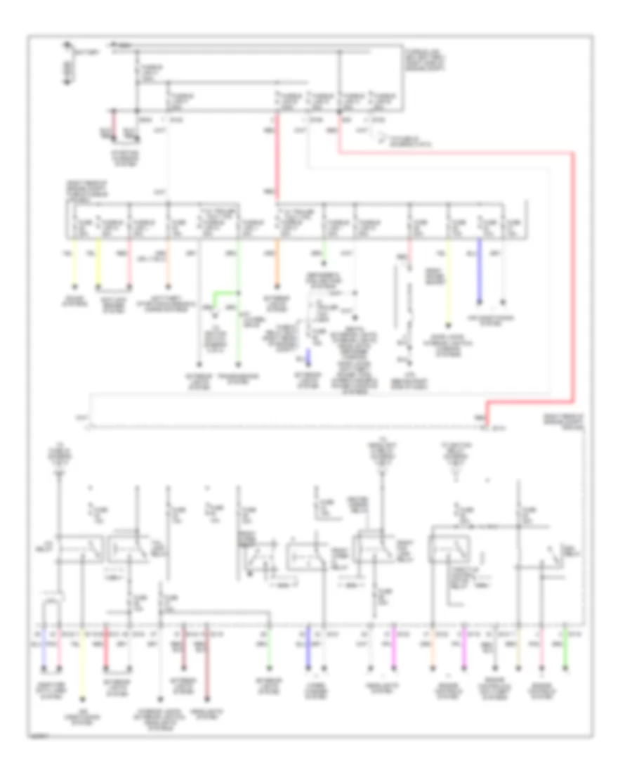 Power Distribution Wiring Diagram 1 of 2 for Nissan Frontier LE 2010