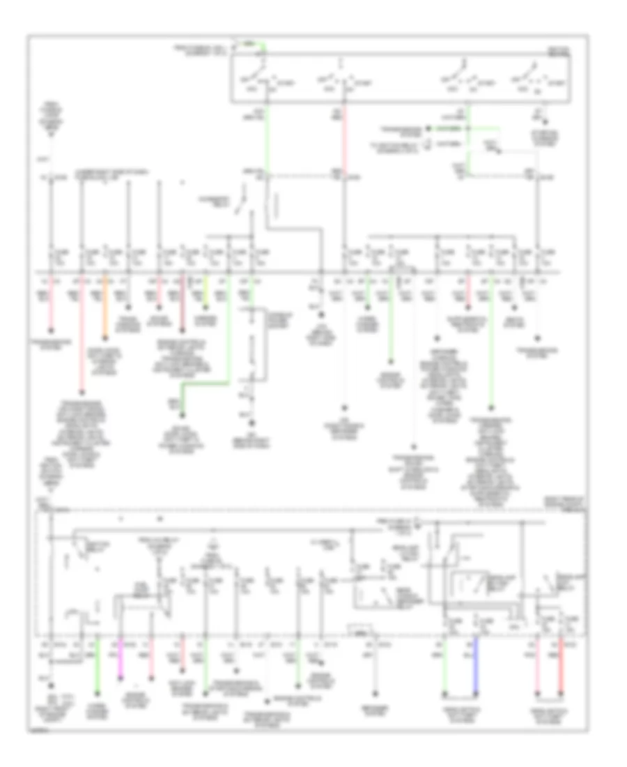 Power Distribution Wiring Diagram 2 of 2 for Nissan Frontier LE 2010