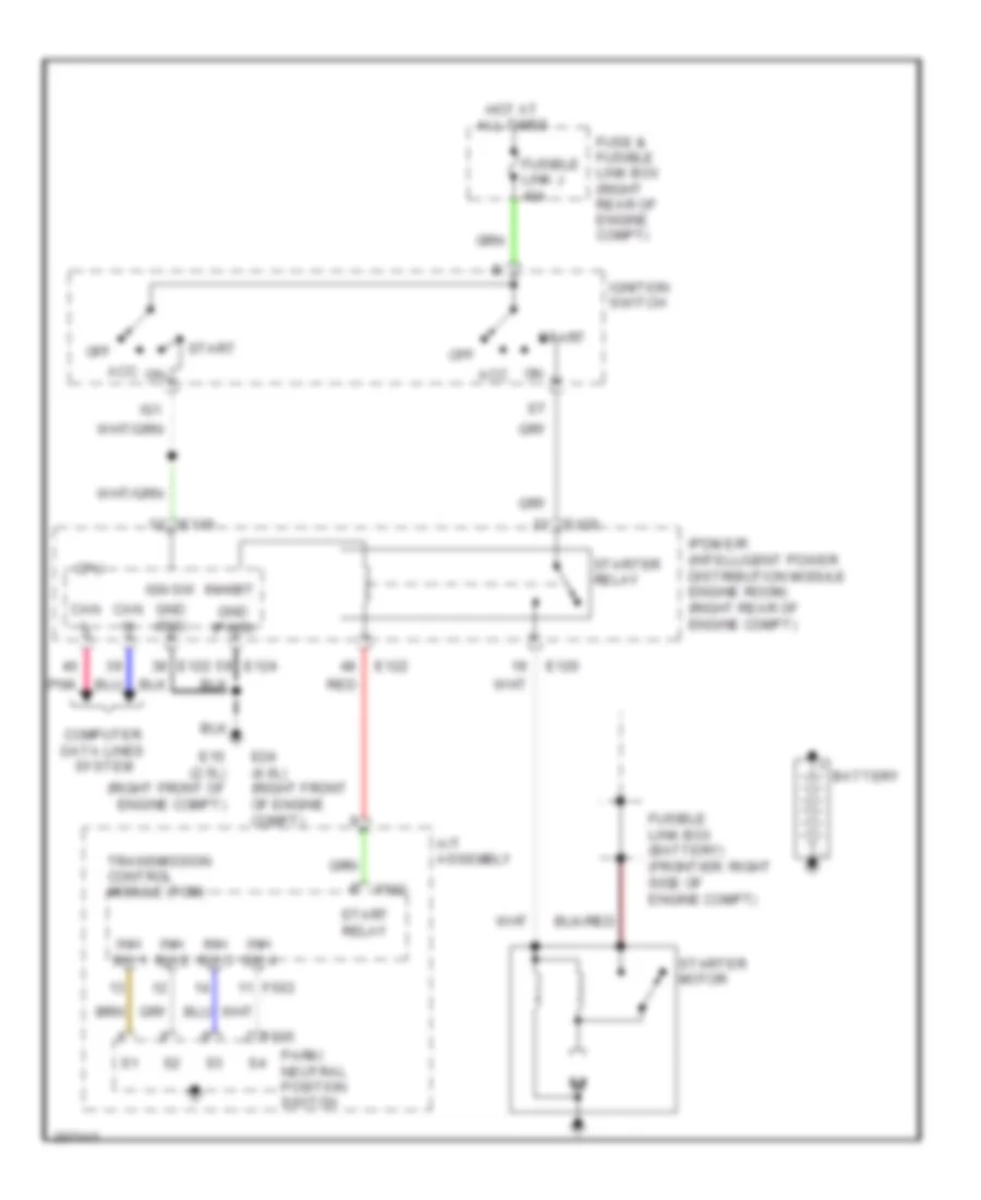 Starting Wiring Diagram, AT for Nissan Frontier LE 2010