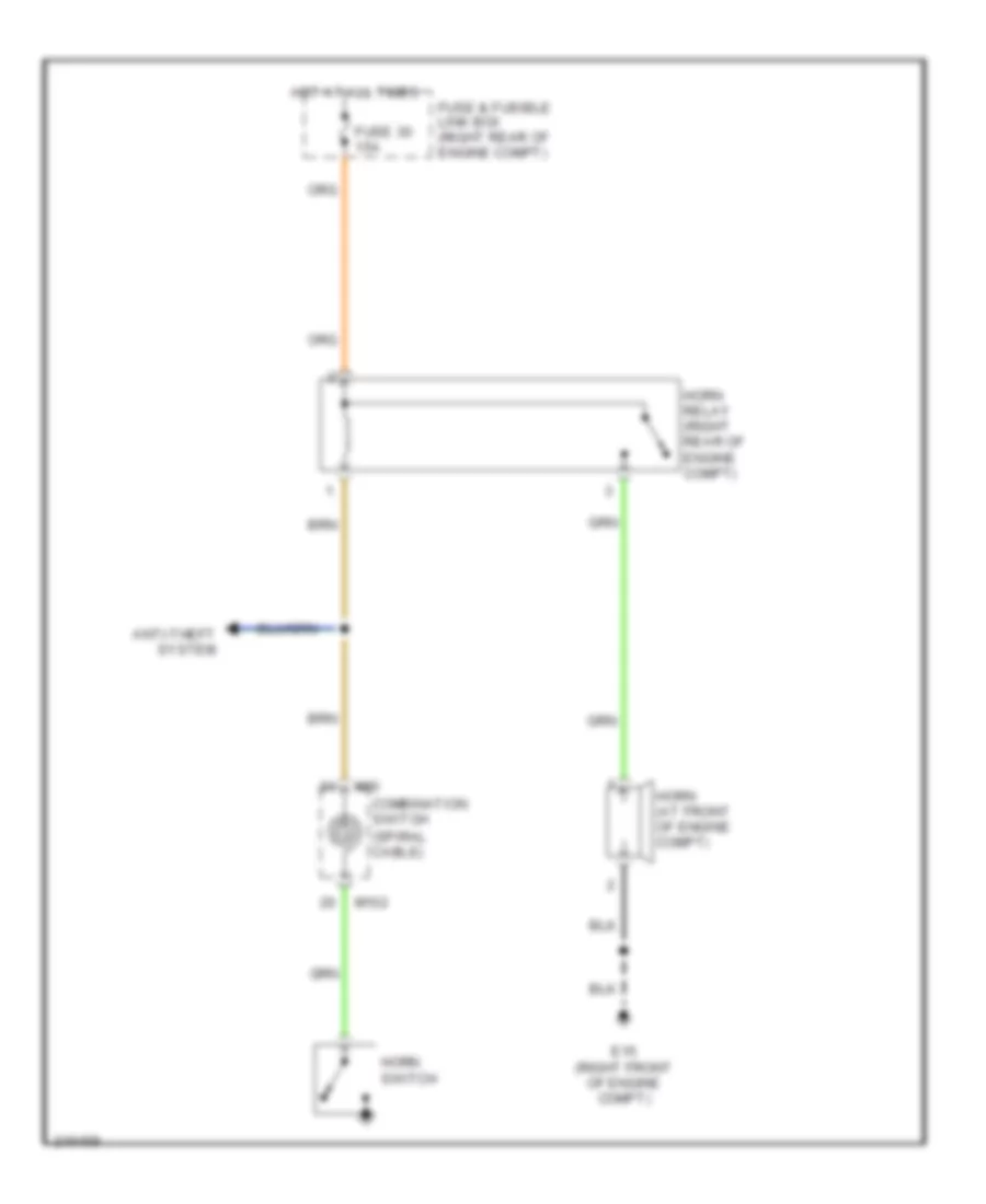 Horn Wiring Diagram for Nissan Pathfinder LE 2005
