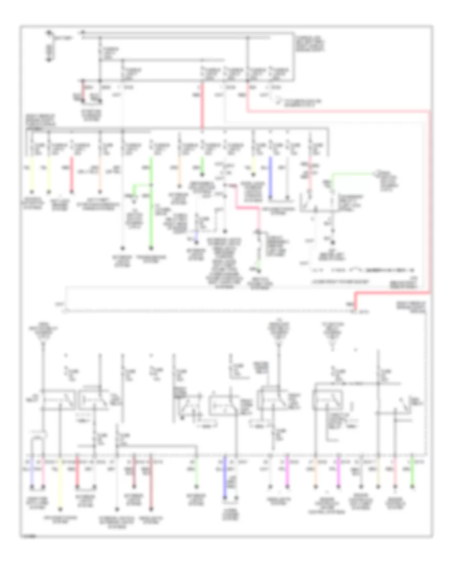Power Distribution Wiring Diagram 1 of 2 for Nissan Frontier Desert Runner 2013
