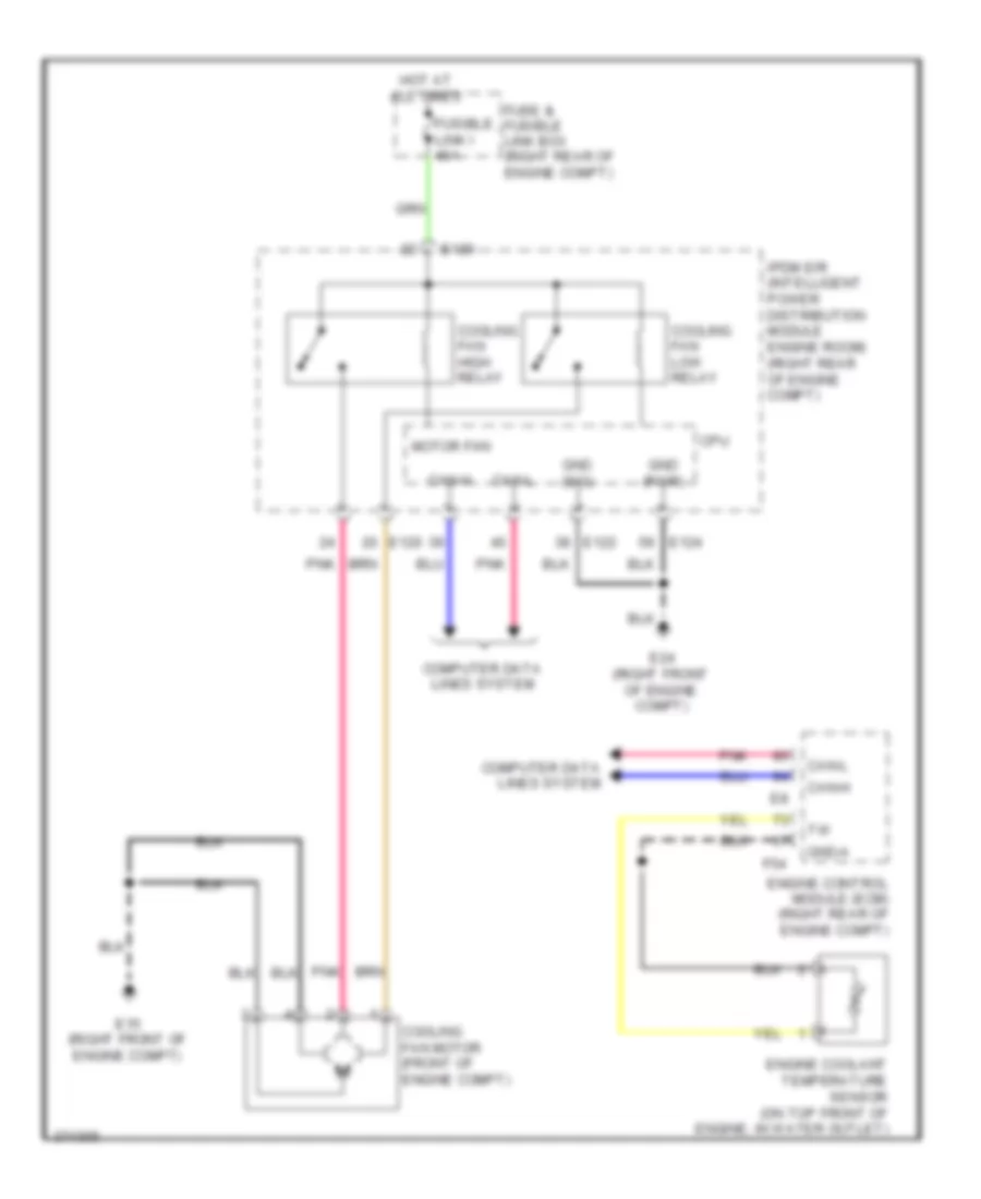 Cooling Fan Wiring Diagram for Nissan Frontier PRO 4X 2012