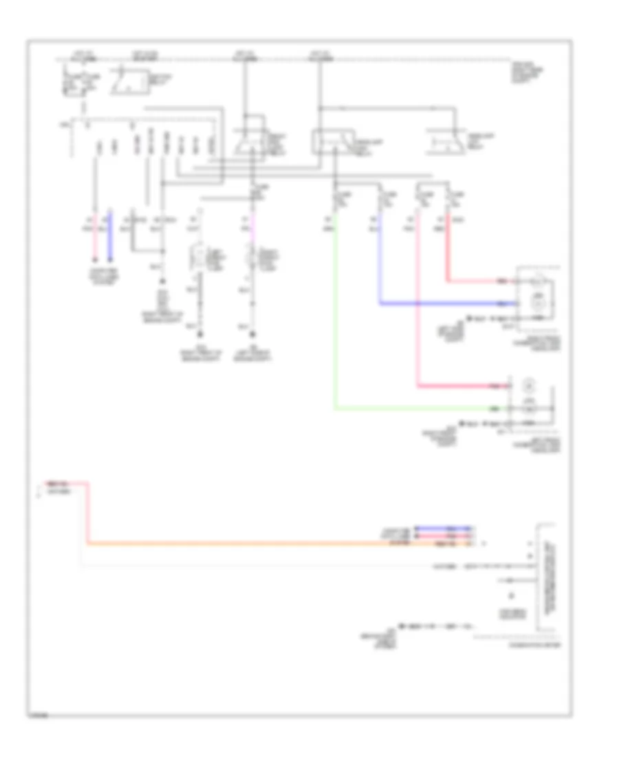 Headlights Wiring Diagram, without DRL (2 of 2) for Nissan Frontier PRO-4X 2012