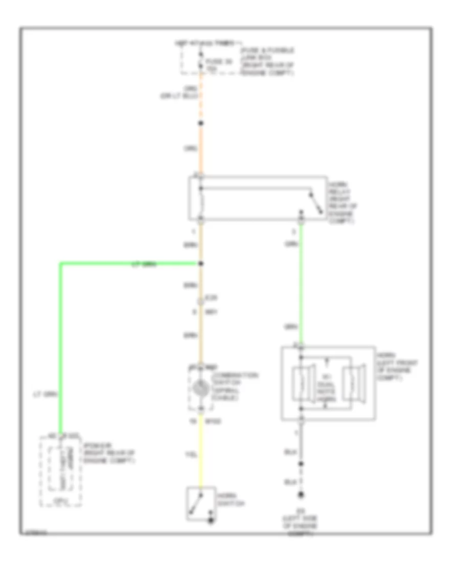 Horn Wiring Diagram for Nissan Frontier PRO-4X 2012