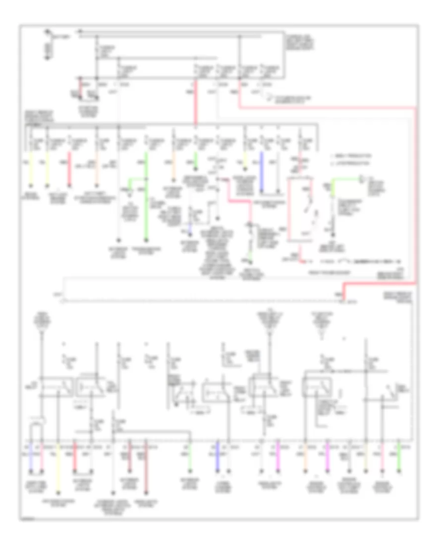 Power Distribution Wiring Diagram 1 of 2 for Nissan Frontier PRO 4X 2012