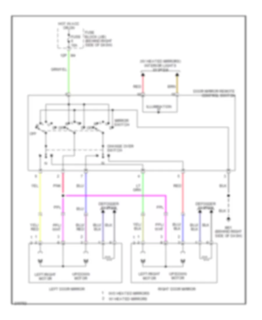 Power Mirror Wiring Diagram for Nissan Pathfinder SE 2005