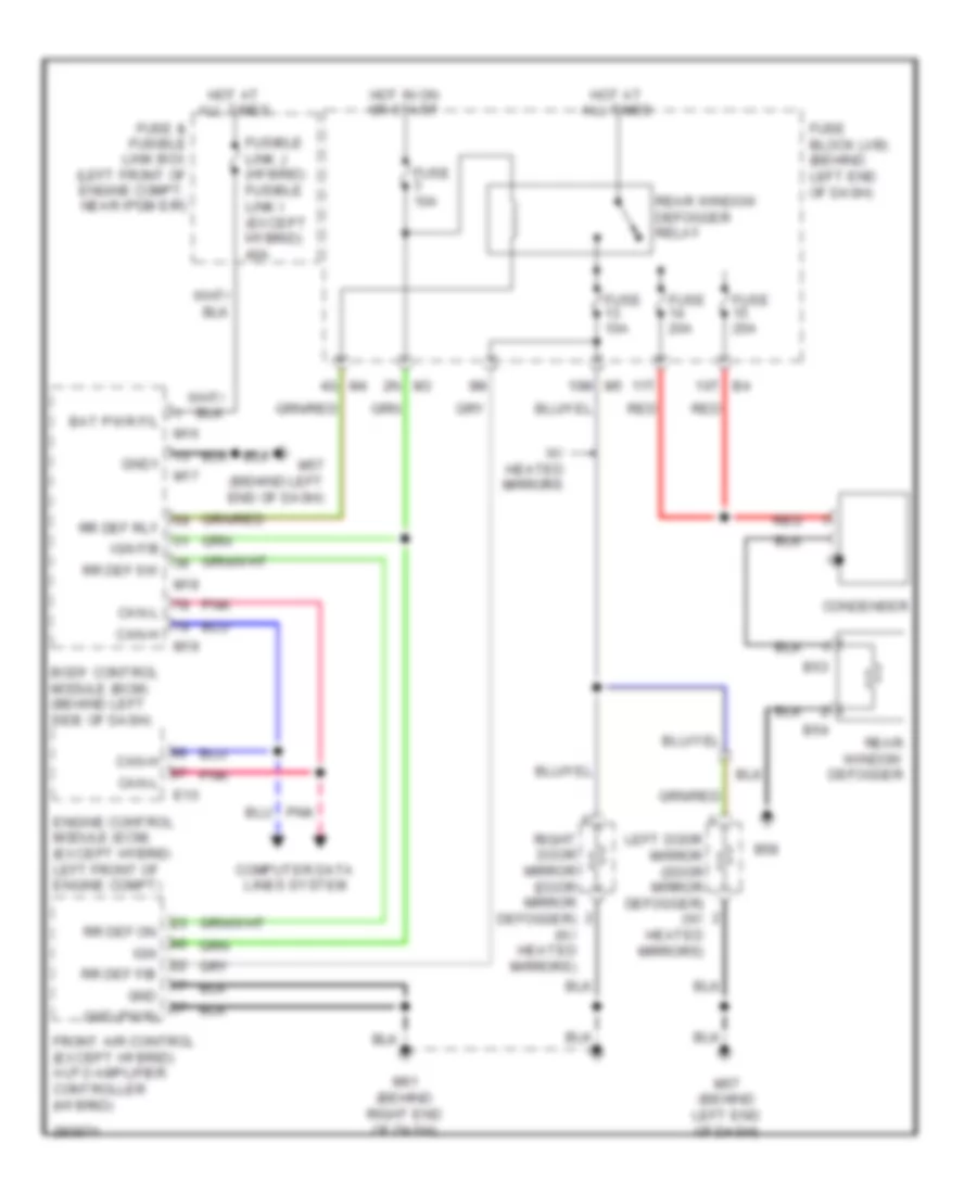 Defoggers Wiring Diagram for Nissan Altima S 2008