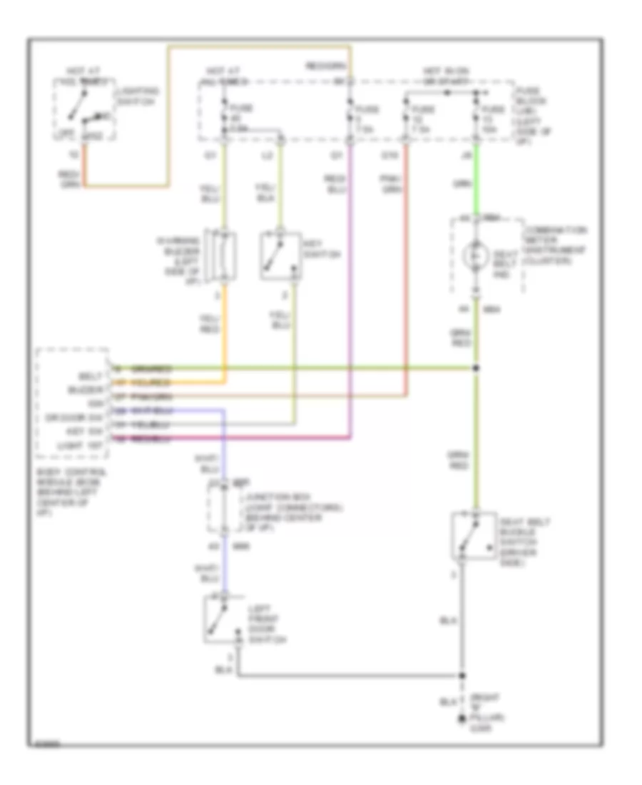 Warning System Wiring Diagrams for Nissan Maxima SE 1997