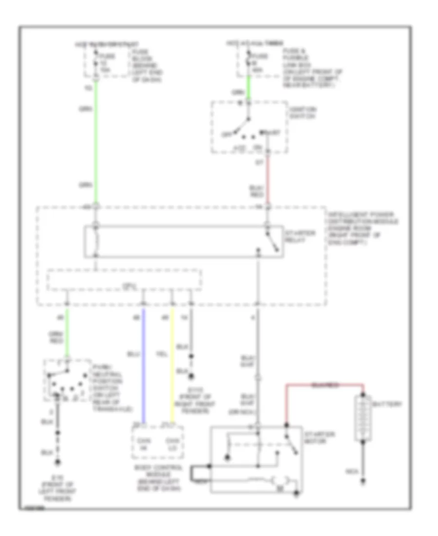 Starting Wiring Diagram, AT for Nissan Altima 2002