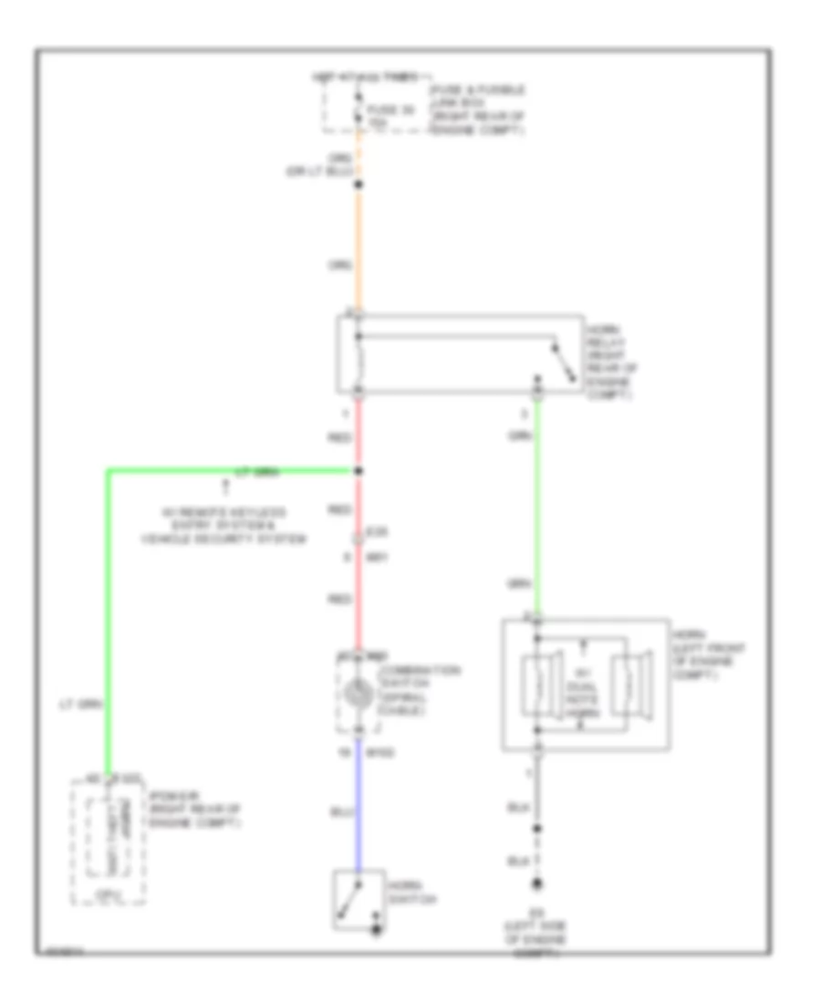 Horn Wiring Diagram for Nissan Frontier PRO-4X 2013