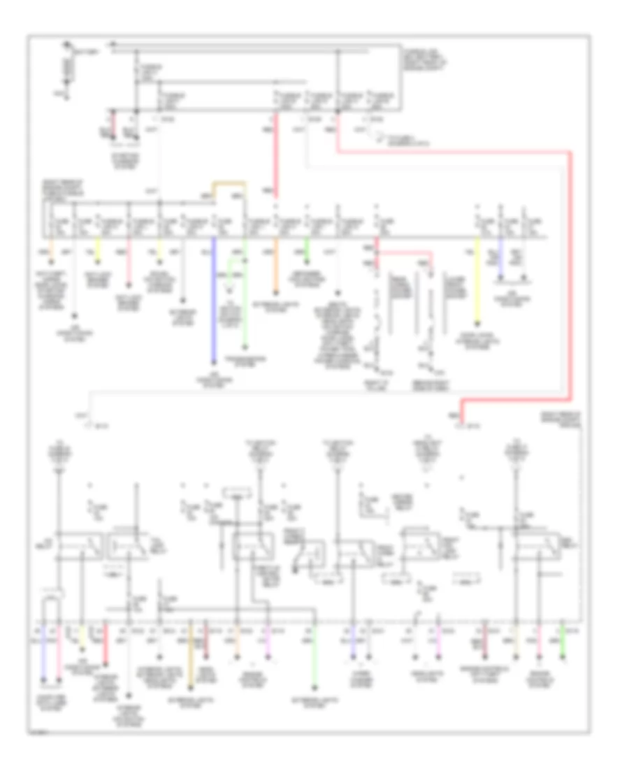 Power Distribution Wiring Diagram 1 of 2 for Nissan Pathfinder SE Off Road 2005